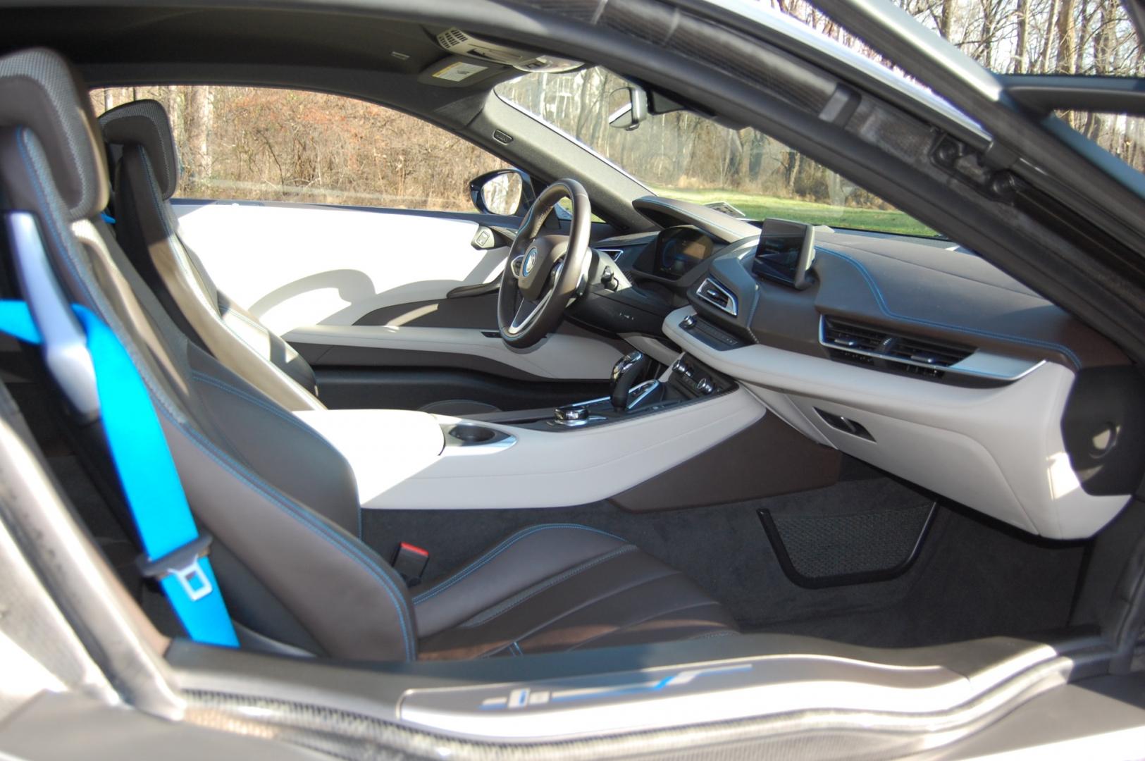 2019 White /Brown Leather BMW i8 (WBY2Z4C50KV) with an 3 cylinder Turbo/ Electric drive engine, Automatic transmission, located at 6528 Lower York Road, New Hope, PA, 18938, (215) 862-9555, 40.358707, -74.977882 - Here we have a beautiful looking and driving 2019 BMW i8 with 7,497 miles. This BMW has a 3 cylinder turbo gas engine with electric motors putting power to all four wheels via an automatic transmission. The interior offers brown leather, keyless entry, cruise control, tilt steering wheel, power wind - Photo#17